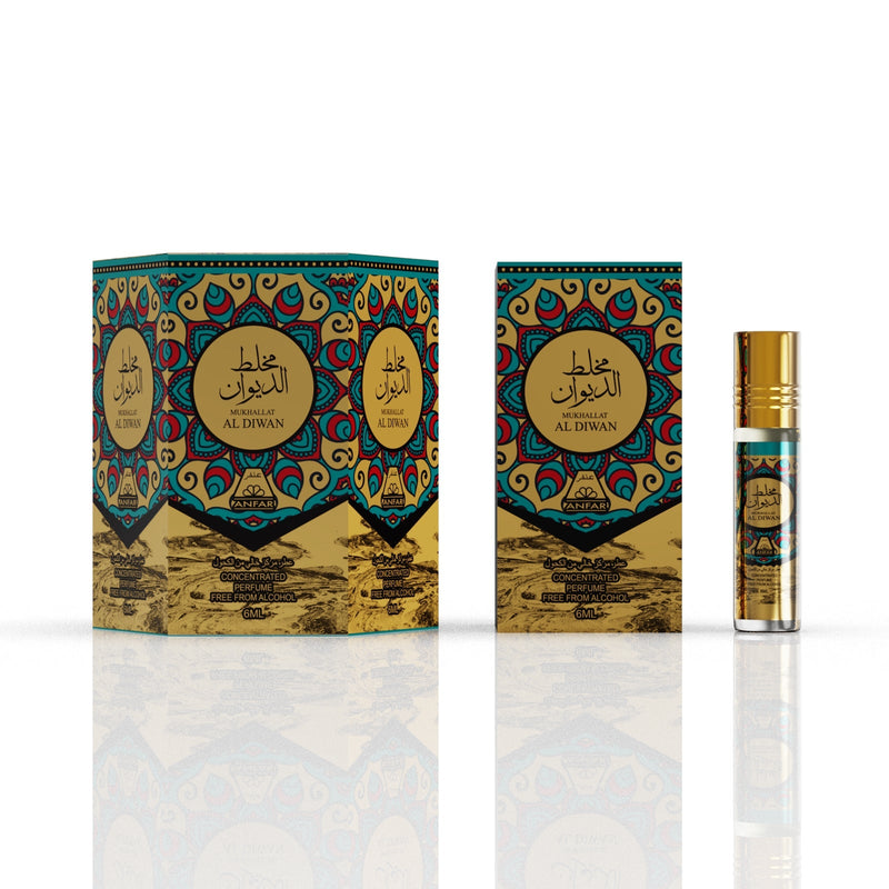 Mukhallat Al Diwan (1 Box of 6 pcs) Attar – Oudh Al Anfar