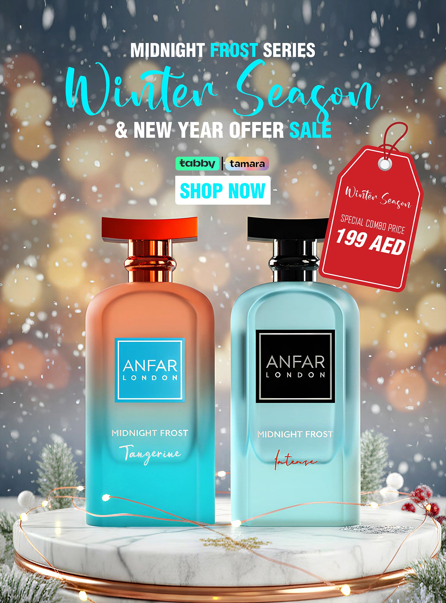 Midnight Frost Winter Combo – Intense & Tangerine Perfumes (2pcs)