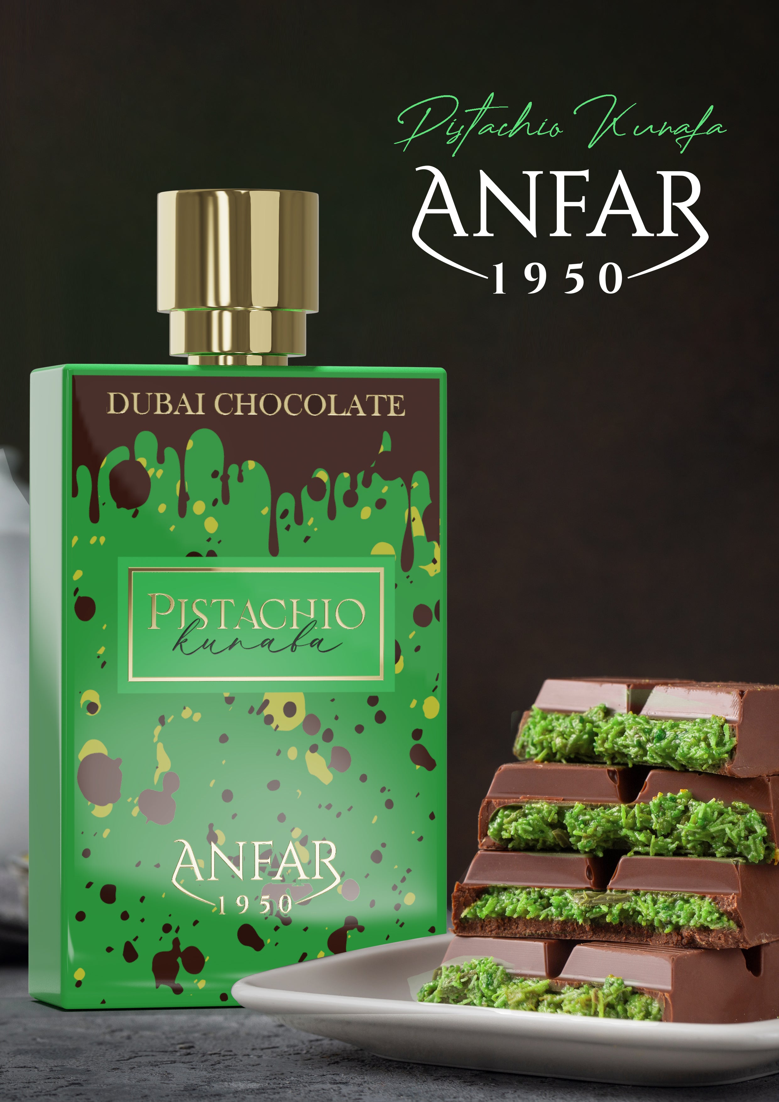 ANFAR 1950 PISTACHIO KUNAFA DUBAI CHOCOLATE PERFUME