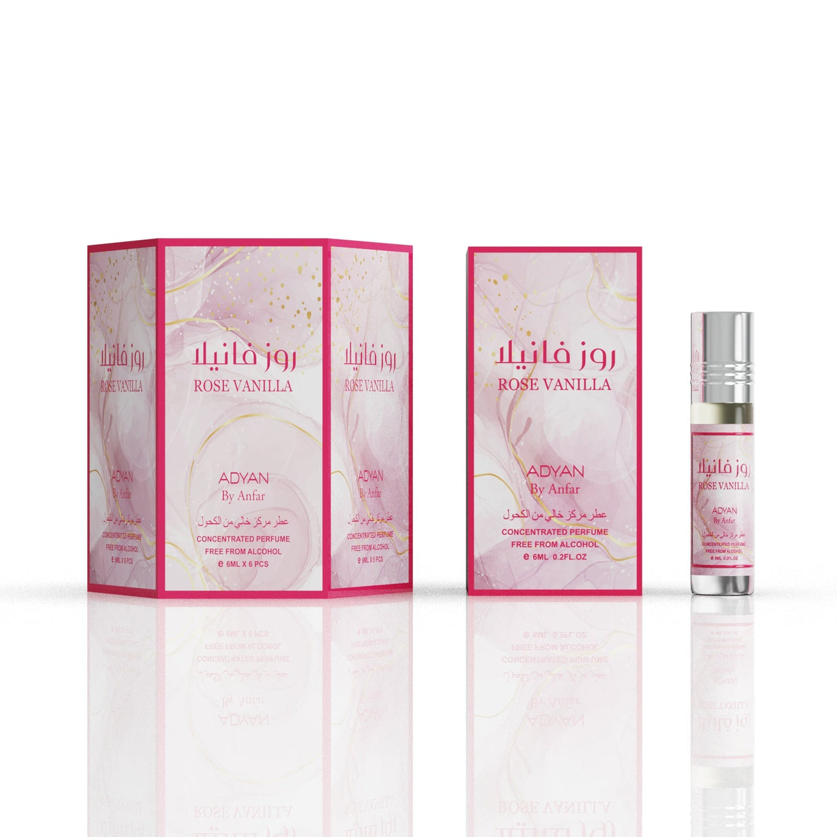 Rose Vanilla (1 Box of 6pcs) Attar – Oudh Al Anfar