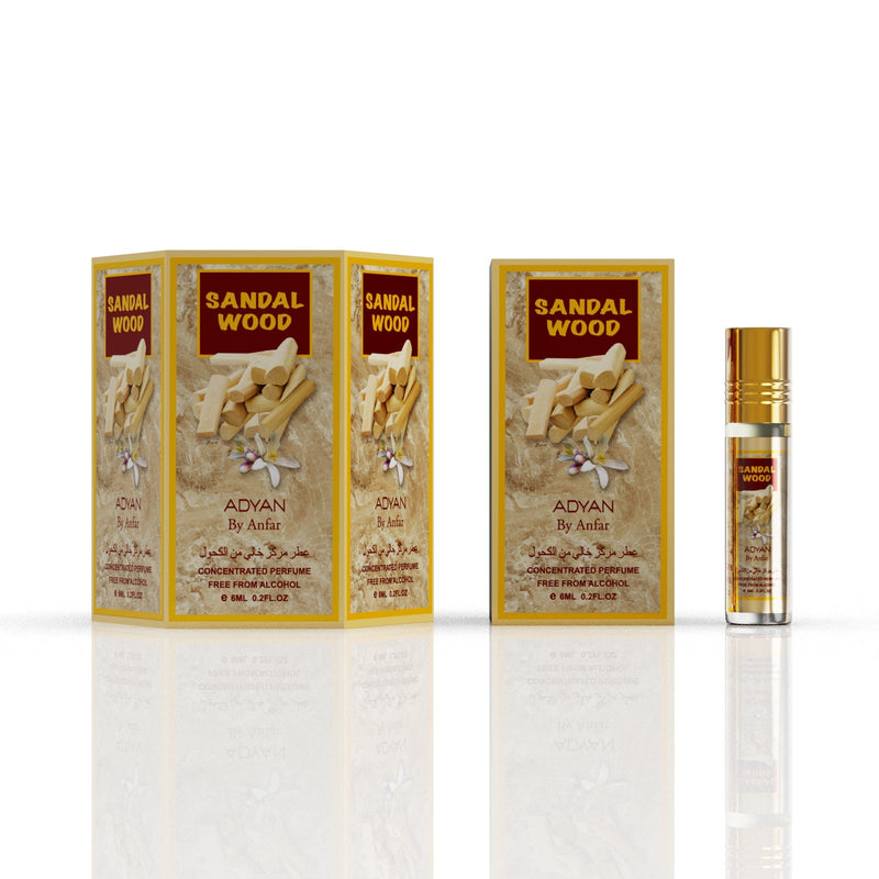 Sandal Wood (1 Box of 6pcs) Attar – Oudh Al Anfar