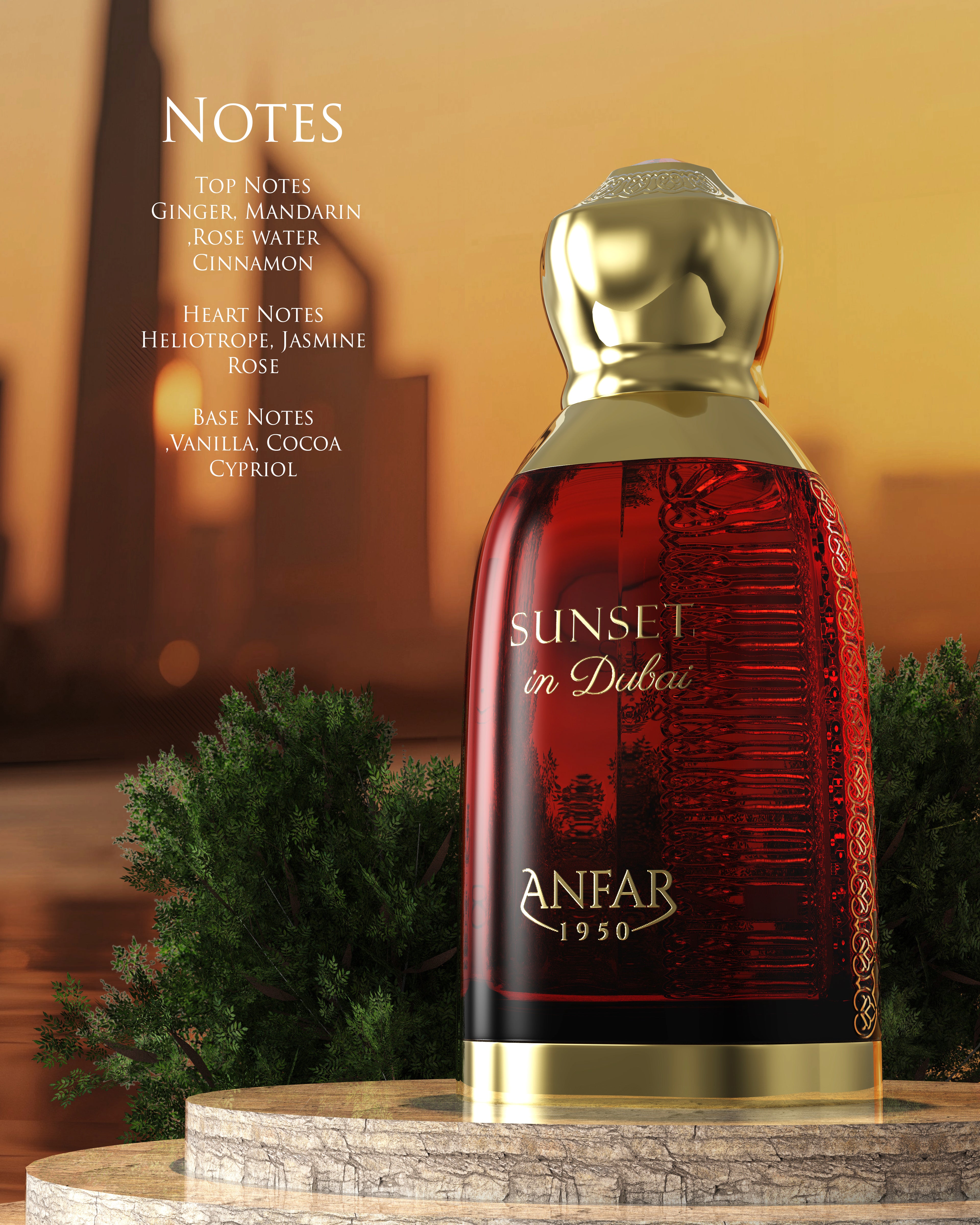 Anfar 1950 Sunset in Dubai