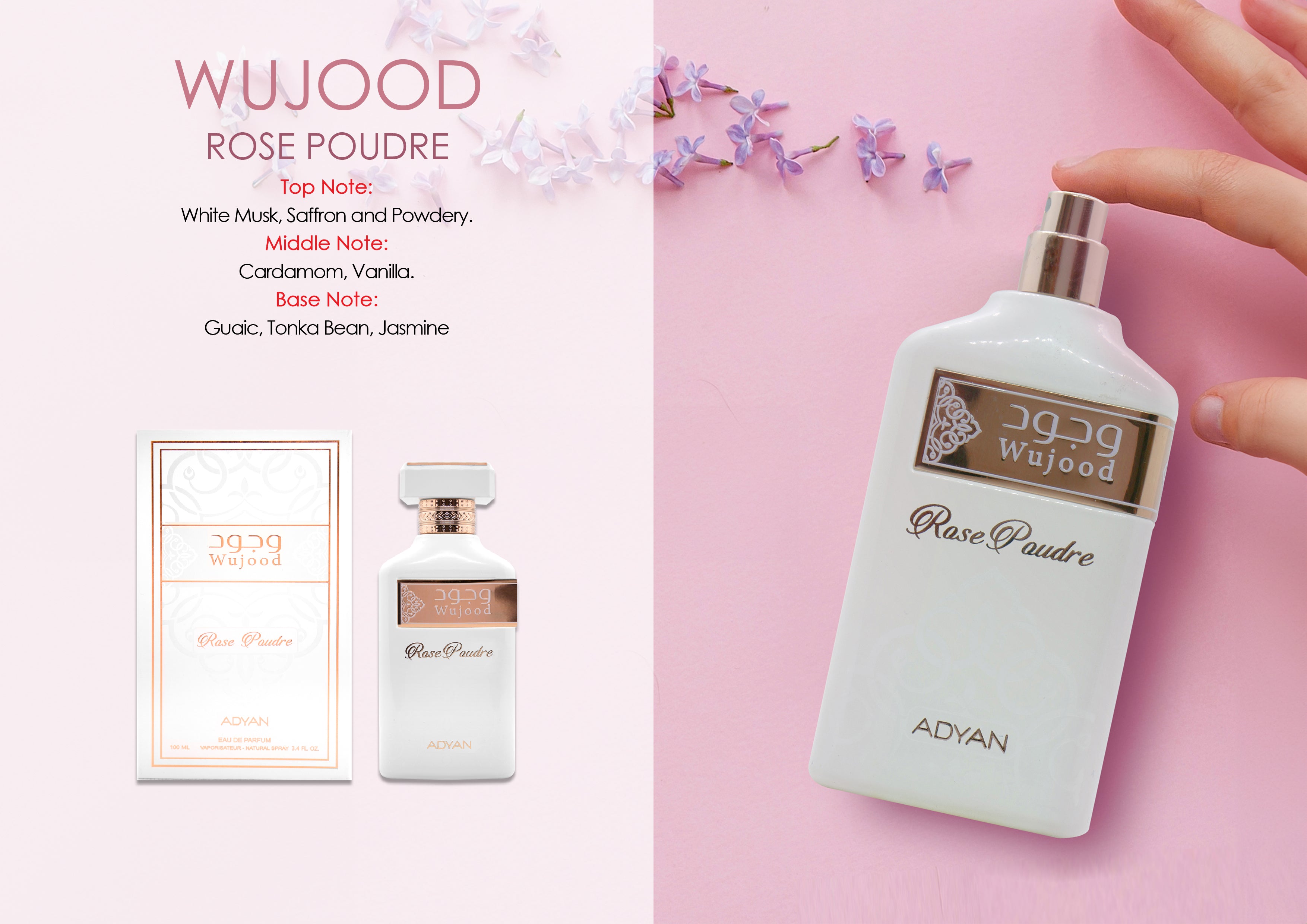 Adyan Wujood Rose poudre